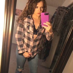 Pink and Gray Flannel Size S (runs small)